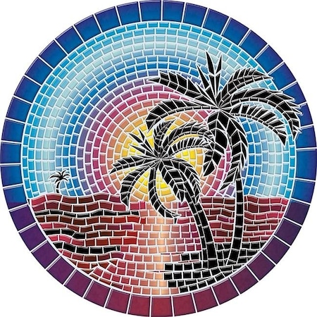 Lamatek Lamatek 67B00-00090 29 in. Island Sunset Poolsaic Mat 67B00-00090